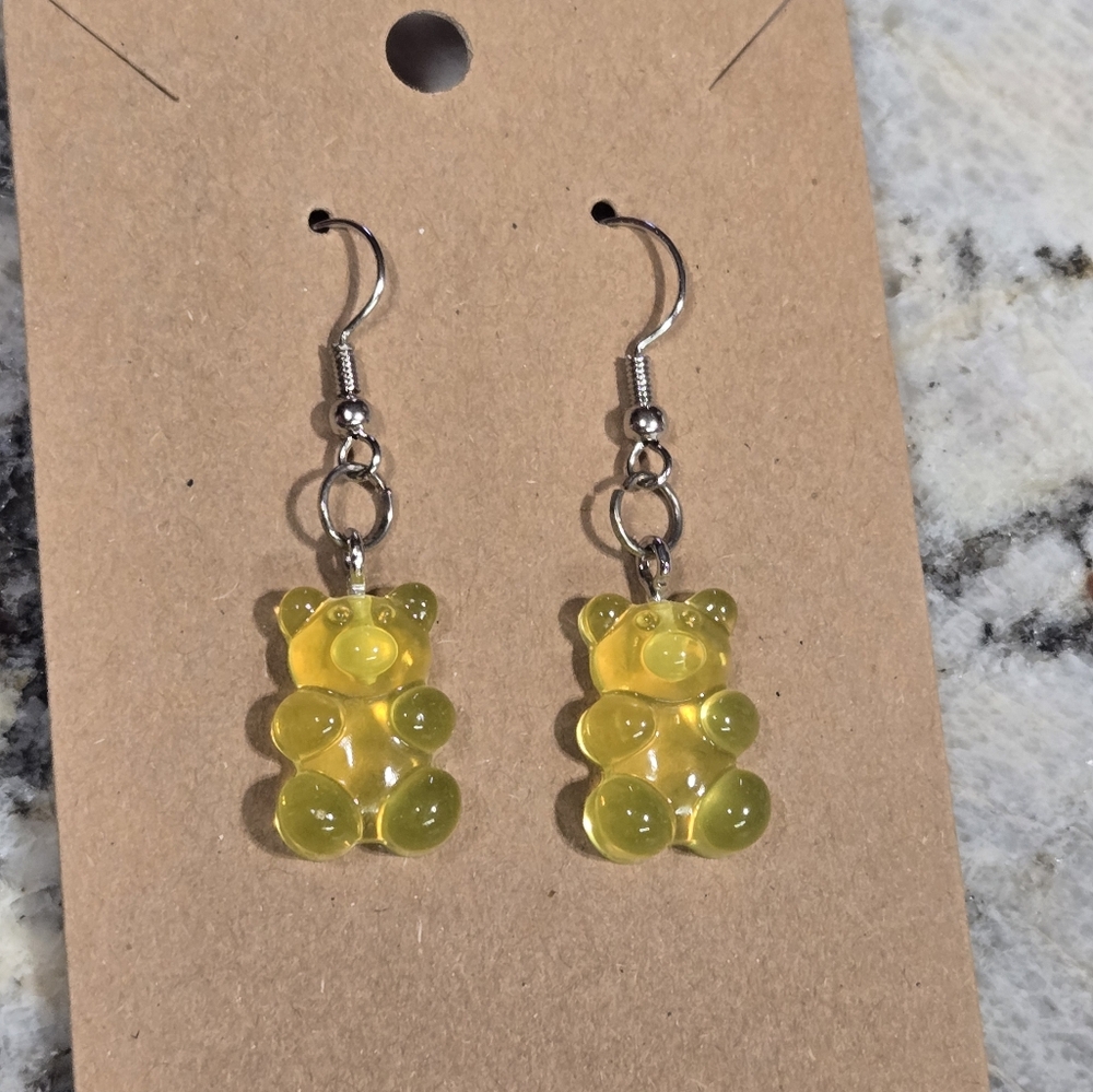 Yellow Gummy Bear Earrings